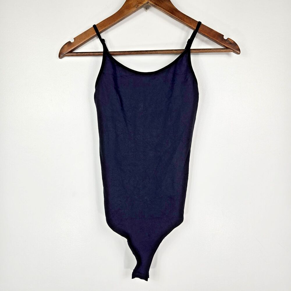 Spiritual Gangster Women's Size M/L Black Snap Closure Bodysuit NWOT